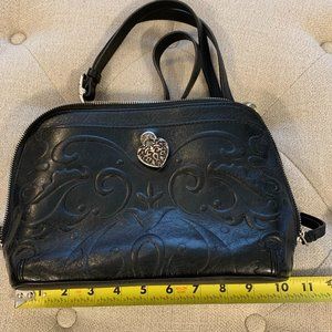Brighton Black leather shoulder small handbag